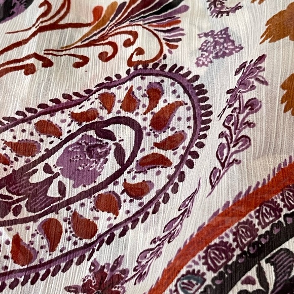 🌟SOLD American Eagle Outfitters kimono duster 3/$25 sheer PAISLEY BoHo FLORAL L - Picture 7 of 14